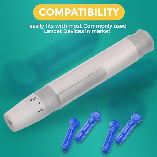 SafeFine Blutlanzetten 28G 3mm – Steril & schmerzarm, kompatibel mit Stechhilfe, Blutzucker Lanzetten für Diabetes, 100 Stück