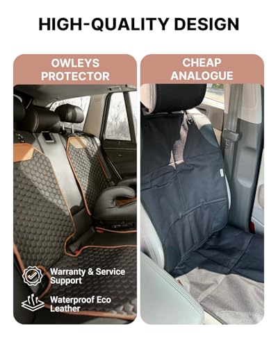 Image of Owleys Set Seat Back Organizer & Car Seat Protector Hexy Waterproof & Non-Slip Protector for Child Car Cushion for Leather and Fabric Seats (Hexy 2pcs)