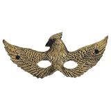 OKUMEYR Maschera da Metà Viso in EVA Oro per Halloween Festivo Adulti