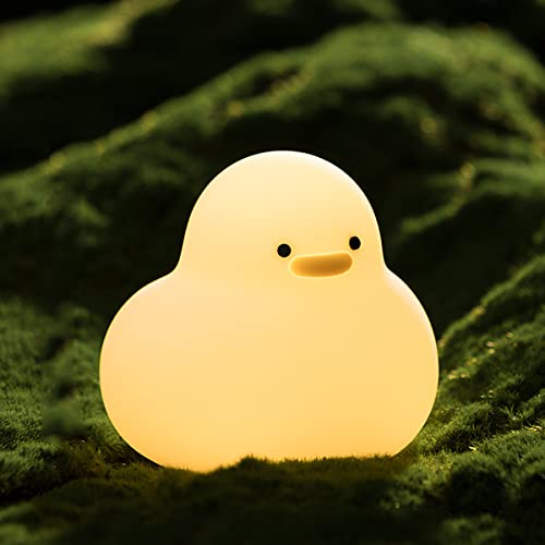 Image of LEDHOLYT Night Light for Kids,Cute Silicone Nursery Duck Lamp for Baby and Toddler,Animal NightLight for Boys and Girls,Squishy Night Lamp for Bedroom,Kawaii Bedside Lamp for Kids Room