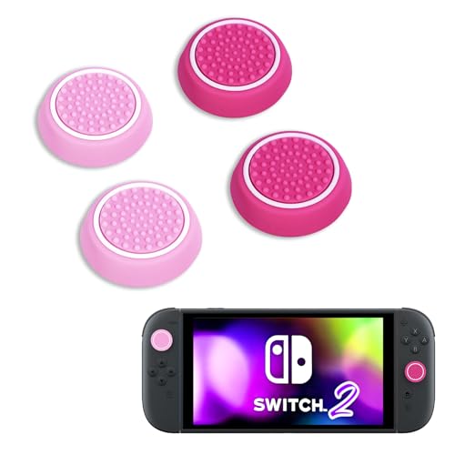 DLseego �X�C�b�`2�W���C�R�� �J�o�[ Switch2 Joy Con�ɑΉ� �e�w�O���b�v�L���b�v �A�i���O�X�e�B�b�N�J�o�[ Switch��񐢑�X�e�B�b�N�J�o�[�V���R�� �R���g���[�� �L���b�v �N���A �ی�A�i���O�X�e�B�b�N�J�o�[ (4�Z�b�g) 