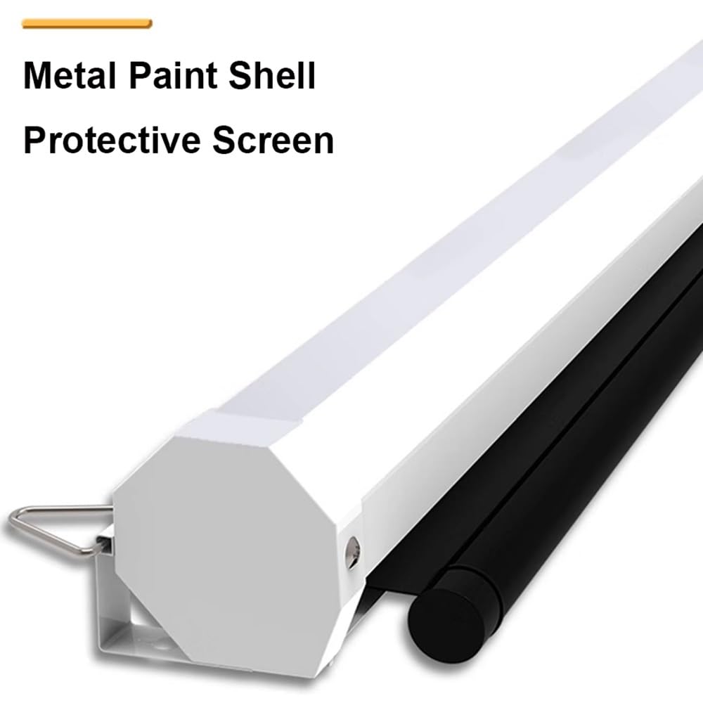 Schermo per Proiettore HD Telo Proiettore Manuale con Auto-bloccaggio,Schermo Videoproiettore per Home Theater,Cinema,Ufficio(60in/147cm)