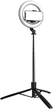 Ring Light with Tripod, Light Ring for Video Recording&Live Streaming Selfie