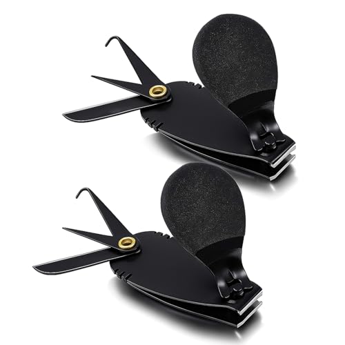 VBESTLIFE Pack of 2 Fishing Nippers, Stainless Steel Line Cutter with Built-in Hook Remover and Knife Blade, Large Grip Thumb Bar for Anglers Fishing Enthusiasts and Outdoor Activities