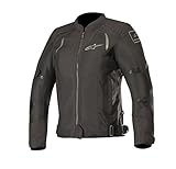 Alpinestars Women's Stella Wake Air Textile Street Motorcycle Jacket, Black/Black, Large