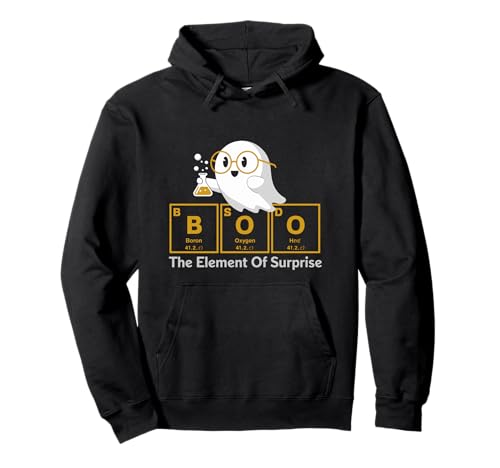 Boo Chemistry Ghost Theme para amantes de la ciencia y Halloween Sudadera con Capucha