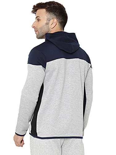 Image of CHKOKKO Fleece Men Winter Sports Gym Track Zipper Stylish Standard Length Jacket Camel Large,Grey