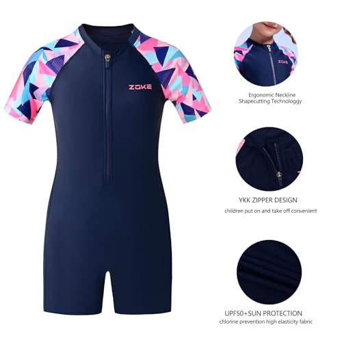 karrack Girls One Piece Swimsuit Kid Swimsuit Girls Water Sport Swimsuit UPF 50+ Sun Protection Bathing Suits4