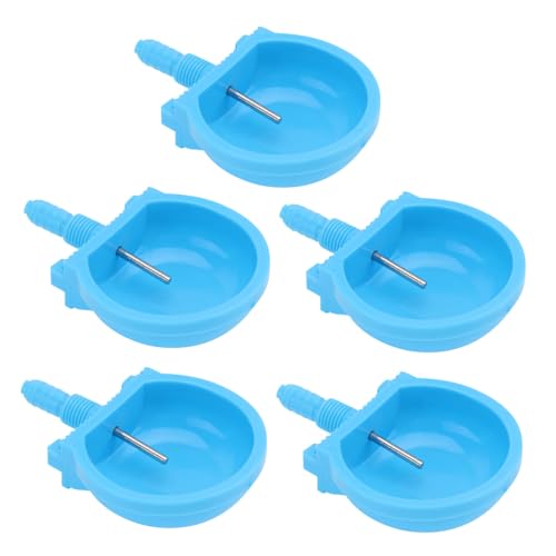 VANZACK 5Pcs Automatic Pet Water Dispenser Bowl Multipurpose Drinking Fountain for Rabbits Ferrets and Mammals Blue Easy to Install Safe Water Supply