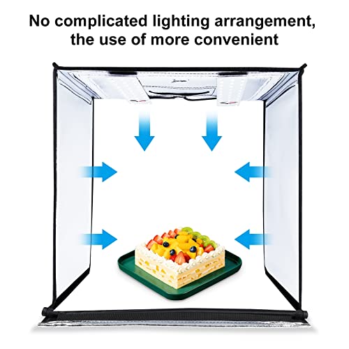 Xixian Pu5060 60 * 60 * 60Cm Folding Led Light Tent Desktop Photo Studio Light Box 60W Softbox 120Pcs Led Beads 5500K Dimmable With 6Pcs Color Backdrops For Small Product Photography #TOP5