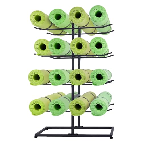 4 Tier Yoga Mat Holder Yoga Mat Storage, Independent Double Sided...