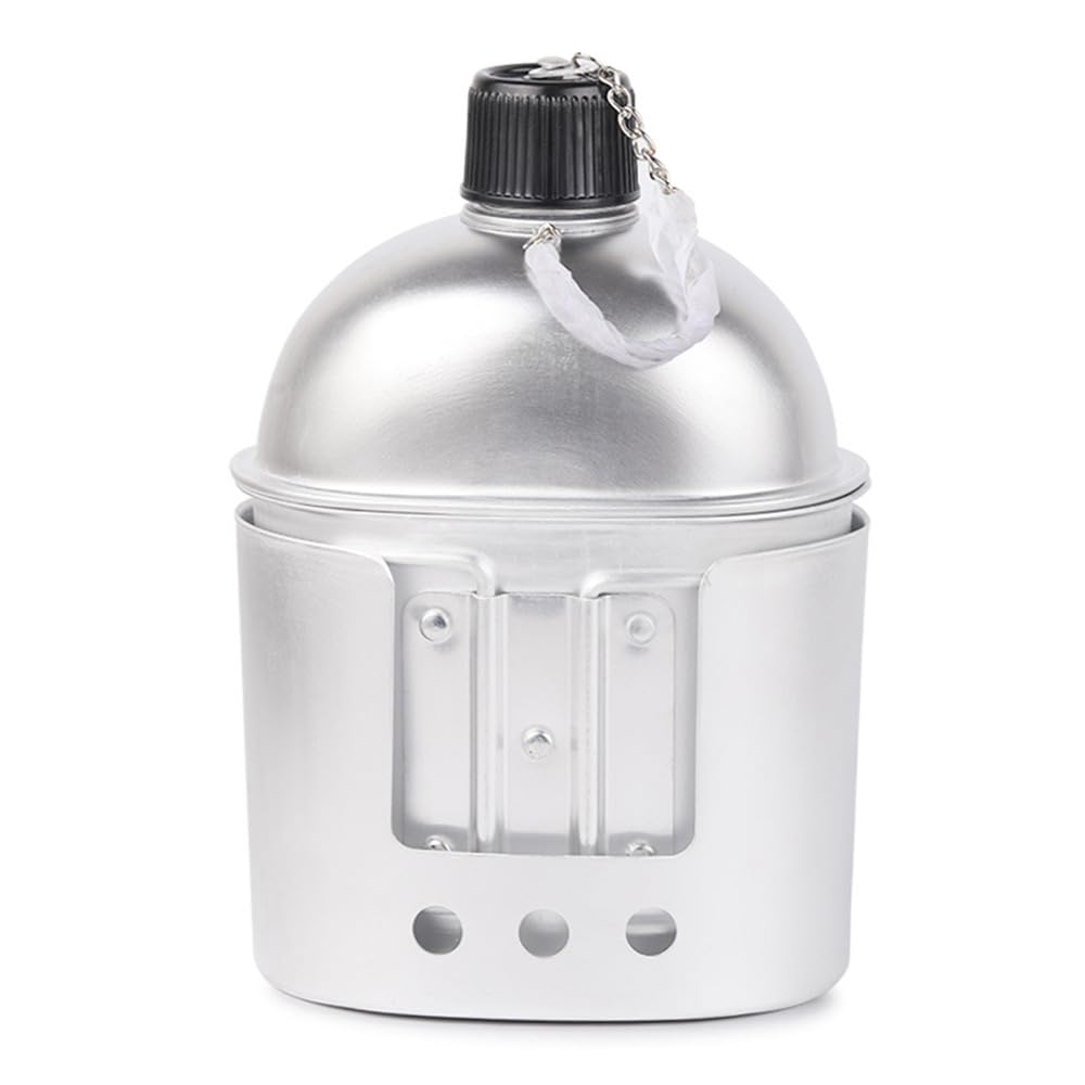 BeGrit Botella Militar de 850 ml con Cáscara Juego de Cazuelas Kit de Ollas
