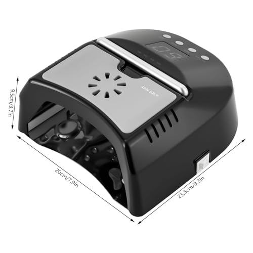 Professional-UV-Led-Nail-Lamp-Cordless-72W-UV-Lights-for-Gel-Nails-with-Fan-Rechargeable-Nail-Dryer-3-Timer-Setting-Smart-Sensor-Nail-Dryer-Curing-Lamp-for-Salon-Home-Nail-Art-Black