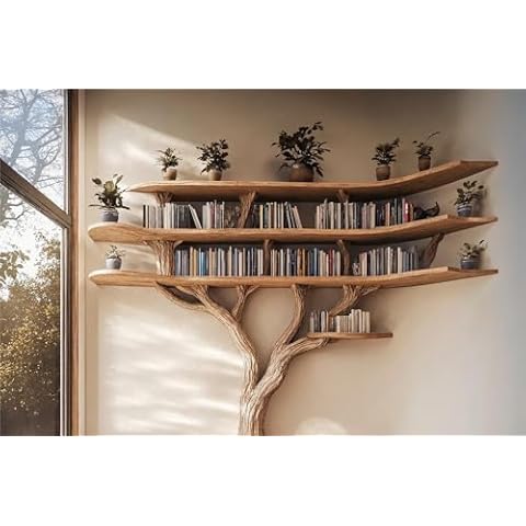 EWGFDEMN Bookshelf Decorations for Bedroom, Living Room, Home Office(White) Cover