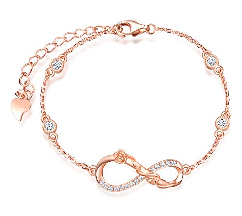 INFINIONLY Bracelet pour femme fille, ensembles de bijoux en argent 925, bracelet symbole infini et...