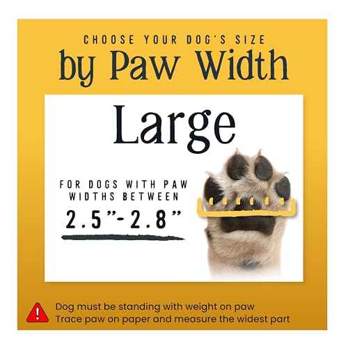 DOK TigerToes Premium Non-Slip Dog Socks for Hardwood Floors - Extra-Thick Grip That Works Even When Twisted - Prevents Licking, Slipping, and Great for Dog Paw Protection - Size Large