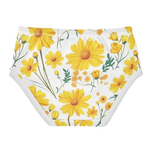 Wusikd Yellow Daisies Girls' Underwear Cotton Marigolds Girls Briefs Soft Toddler Underwear 2T2