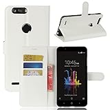  COVO® Coque pour ZTE Sequoia Porte-Monnaie Housse Smartphone Soft avec Support Fonction Étui pour ZTE Sequoia (Blanc)