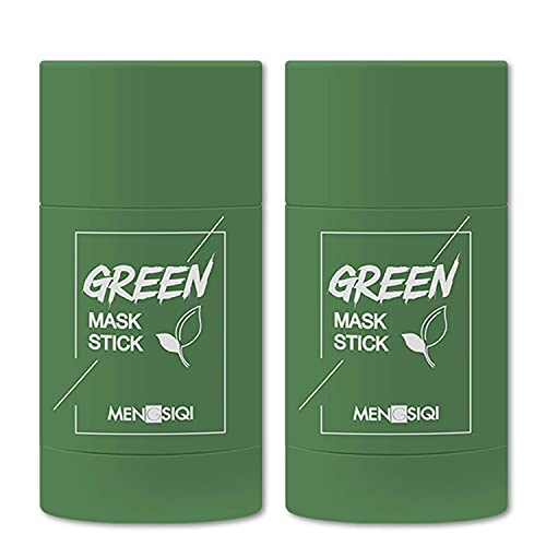 Green Tea Purifying Clay Stick, Deep Clean Pore, Moisturizing , Suitable for All Skin Types (2 PCS )