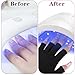 Sibba 100 Pcs Nail Polish Protector for Fingers, Nail Tape for Painting Nails with Anti UV Gloves, U Shape Peel Off Finger Guards Barrier Stickers Peel Off for Nails Stamp Art, Black