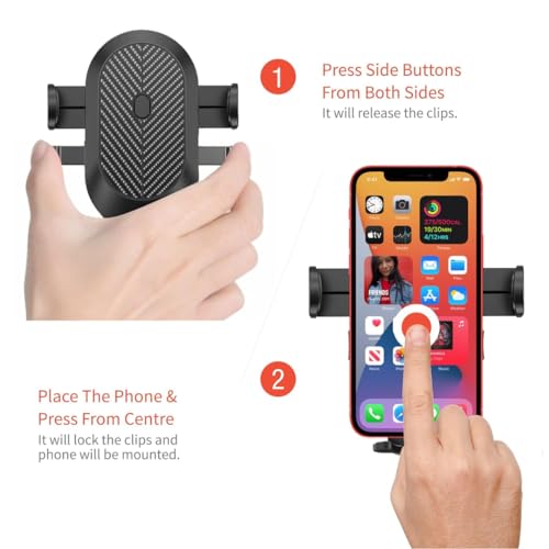 Image of Car Mobile Holder for Car Windshield /Dashboard | Travel Stand for All Smartphone (Orange-Long Neck Holder)