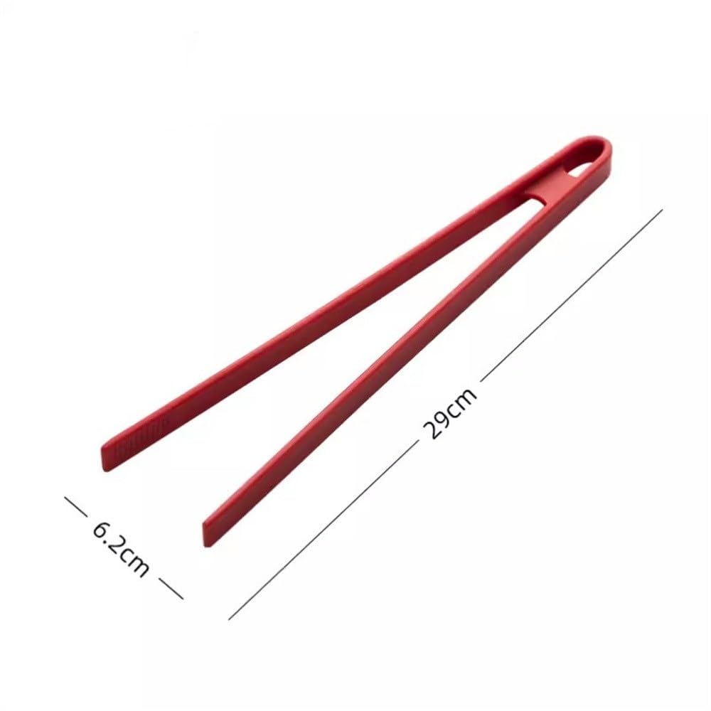 Pinzas de Cocina Pinzas de silicona for alimentos for barbacoa for carne caseras for cocina para Cocinar Bistec y Asar(Rouge)