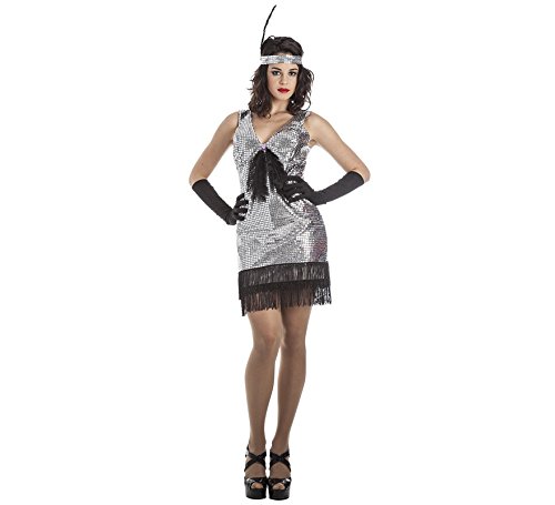 Disfraz de Charleston Plata para mujer