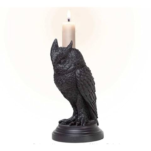 Alchemy England Gothic Owl Candlestick Holder Cover