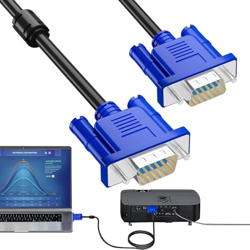 demaxiyad Cable de monitor VGA, cable VGA para monitor de computadora | Cable de vídeo de alta definición para Cable de vídeo,Cables de computadora Cable de reutilizable para la