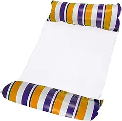 Boia Piscina Cama Flutuante Rede Deitado Reclinável Inflável