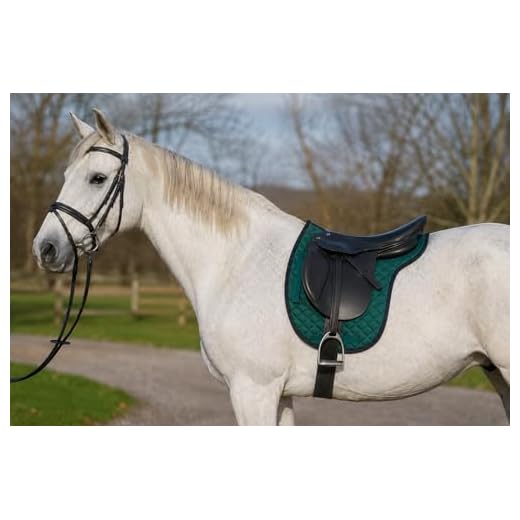 Tackus Horse Cotton Quilted Jumping English Saddle PAD Contoured Gel Hunter Green 72F24