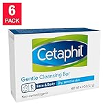 Cetaphil Gentle Cleansing Bar for Dry/Sensitive Skin 4.50 Ounce (6 Pack)