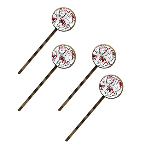 Barrettes à cheveux singe blanc antidérapantes pour femme
