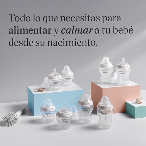 Miniatura 3 de Tommee Tippee Set Con Chupetes Y Biberones, Incluye Biberones Natural Start De 150ml Y 260ml Con Autoesterilización Y Tetinas De Flujo Lento Y Extralento Y Chupetes Ultra-Light Stayput Y Recién Nacido