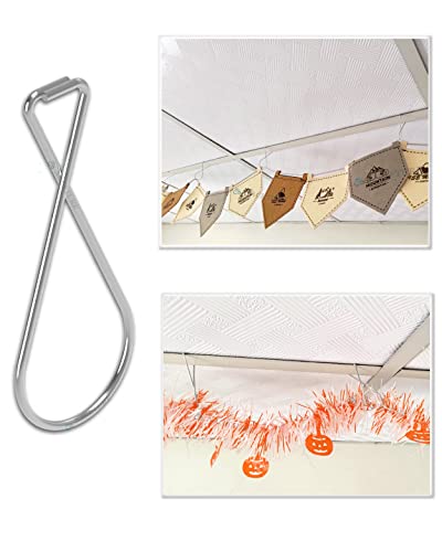 Heavy-Duty-Drop-Ceiling-Hook-Clips-100-Pack-Clip-securely-onto-ceiling-grids-to-hang-signs-lights-plants-and-classroom-decorations