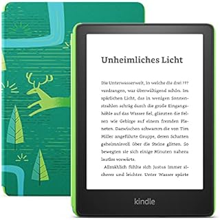 Kindle Paperwhite Kids – Mit über 1.000 Kinderbüchern, kindgerechter Hülle und 2 Jahren Sorglos-Garantie – Juwelenwald | 16GB