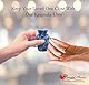 Marble Finish Metal Keepsake Urn - Mini Cremation Urn for Human or Pet Ashes - Token Urn - Sharing Memorial Urn with Velvet Bag (Exotic Blue)