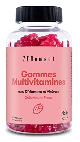 Gommes Multivitamines et Minéraux pour Enfants et Adultes, 120 Gu...