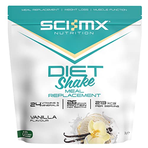SCI-MX Diet Meal Replacement Shake - Vanilla Flavour - High Protein Shake + 24 Essential Micronutrients - Non-GMO - 2KG (37 servings) 213 calories per serving
