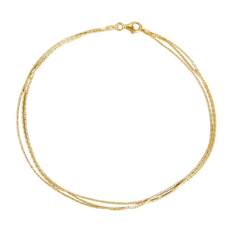 zavya 925 Sterling Silver Modest Minimal Gold Plating Chain Anklet (Single) | Gift for Women & Girls | With Certificate of Authenticity & 925 Stamp-picture-17