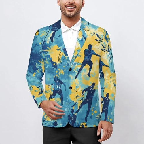 Camouflage Soccer Players Balls Classic Suits Blazer for Men Business Tuxedo Jacket Sport Coat Two Buttons2