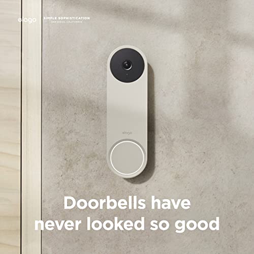 elago Capa de silicone projetada para Google Nest Hello Video Doorbell (modelo de bateria 2021) - Re