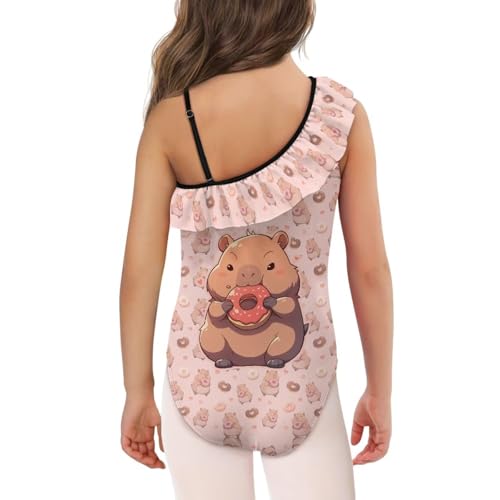 Image of Girls Swimsuit One Piece Ruffle Swimsuit Non-Slip Straps UPF 50+ for Girls Size 3-14 Years