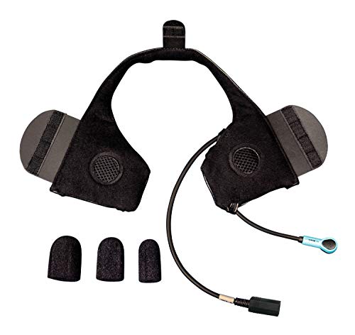 j&m HS-BCD291-HHU-XHO Corporation Unisex-Adult Performance 291 Series Integrated Slide-In Helmet Headset Ho-Mike Shorty-Style (Black, One Size)