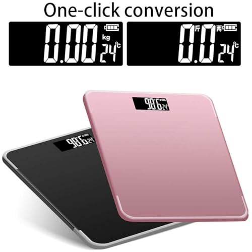 Báscula digital de baño rosa recargable USB miniatura 7