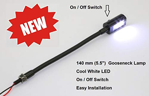 Lámpara LED Gooseneck Mini con Interruptor 140mm Blanco Frío miniatura 2