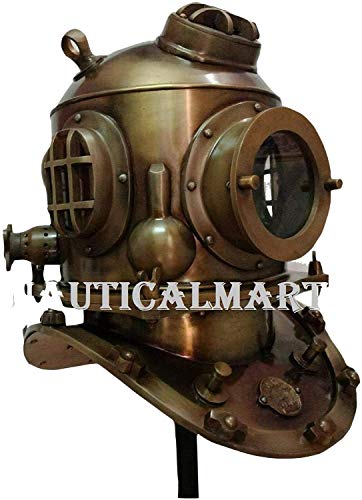 Nautical-Mart Antique Diving Divers Helmet US Navy Mark V Helmet deep sea Divers Android Heavy Helmet Vintage Divers Helmet Replica