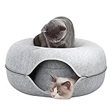 Katzentunnel Katzenbett Katzenhöhle Katzennest Filz Rundes Donut Katzenbett, Abnehmbares Tunnelspielzeug Kann Katzenspielzeug Katzen Tunnel, Für Kleine Haustiere, Kaninchen, Kätzchen