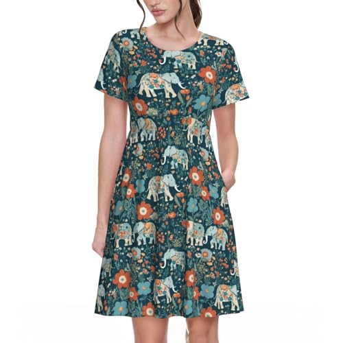 Robe d'été éléphant floral : le confort chic contre la chaleur