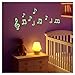 Stickers adhésifs Phosphorescent | Sticker Autocollant Lumineux Notes de Musique - Décoration Murale Fluorescente | Sticker Phosphorescent Enfant - 25 x 35 cm
